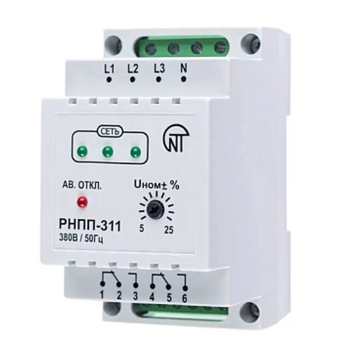 Реле напряжения, перекоса и последовательности фаз РНПП-311