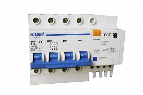 Диф. автомат ДА14 4P 63А 30мА 4810228004423