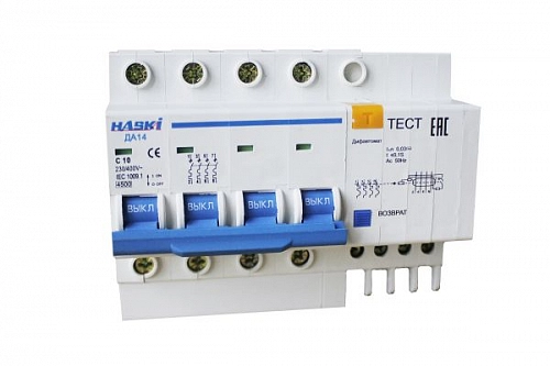 Диф. автомат ДА14 4P 10А 30мА 4810228004355