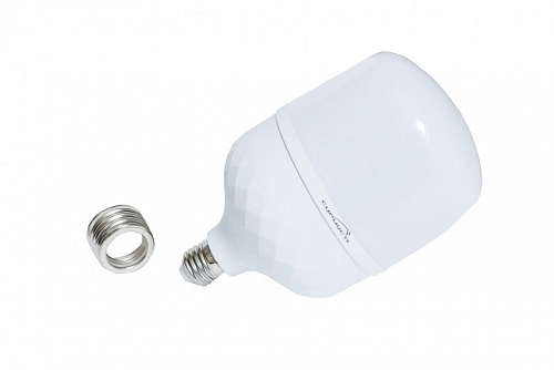 Лампа светодиодная высокой мощности HP 30W 6500K 2100Лм E27 (+переходник на Е40)