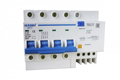 Диф.автомат ДА14 4P 16А 30мА 4810228004362