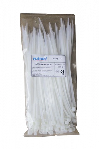 Хомут 5х200мм нейлон (уп.100шт.) 4810228009572