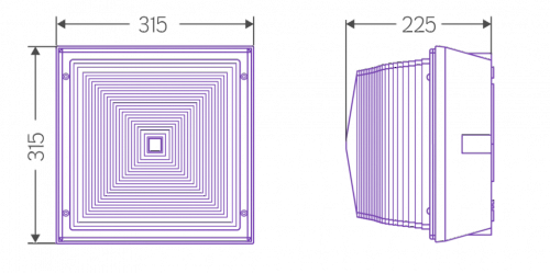 Накладной индукционный светильник ITL CG001