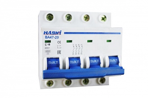 Выкл. авт. ВА47-29 4Р 16А 4.5кА хар. С 4810228000586