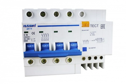 Диф. автомат ДА14 4P 16А 10мА 4810228004454