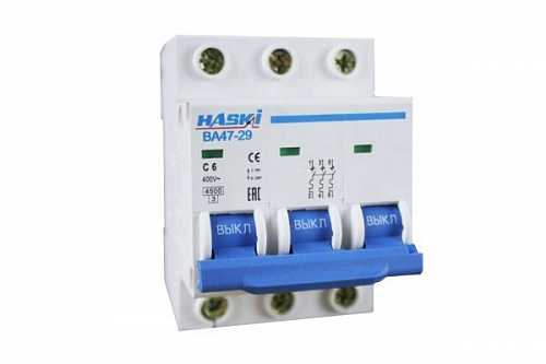 Выкл. авт. ВА47-29 3Р 6А 4.5кА хар. С 4810228000388