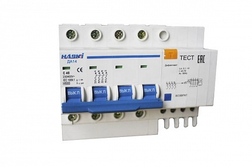 Диф. автомат ДА14 4P 40А 100мА 4810228004584