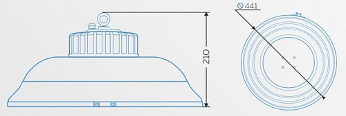 Промышленный светодиодный светильник ITL FLD-HB001 Промышленный светодиодный светильник ITL FLD-HB001