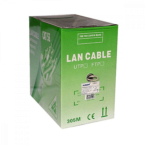 Кабель UTP(витая пара), 4 пары, Кат.5e, PVC, серый  HASKI