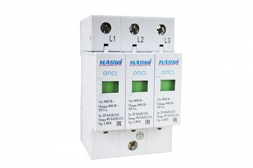 Ограничитель импульных перенапряжений ОПС1,класс В, 3Р 4810228008223