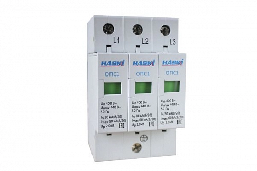 Ограничитель импульных перенапряжений ОПС1,класс С, 3Р 4810228008261