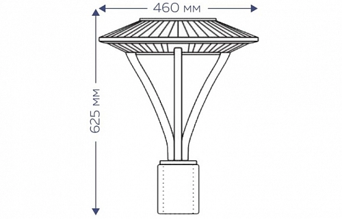 Светодиодный парковый светильник ITL-LED-CY001