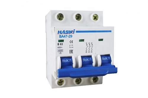 Выкл. авт. ВА47-29 3Р 63А 4.5кА хар. В 4810228001125